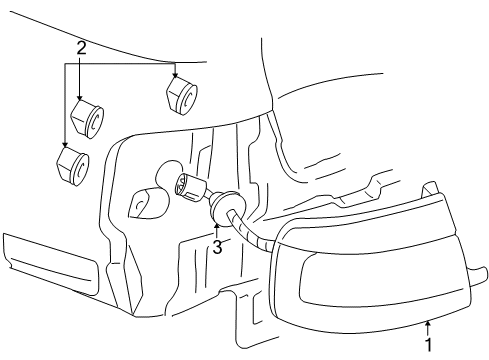 2002 Cadillac Seville Tail Lamps Lamp, Tail Diagram for 16524768