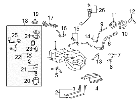 2012 Lexus LS600h Senders Switch, Oil Pressure Diagram for 83531-30011