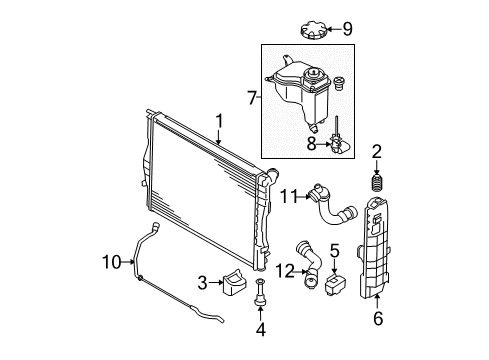 2011 BMW 335i xDrive Radiator & Components Radiator Lower-Thermostat Hose Diagram for 17127602294