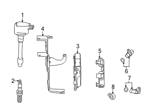 2021 Acura TLX Powertrain Control SENSOR ASSY., CRANK Diagram for 37500-6S9-A01