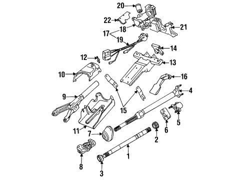1989 BMW 535i Ignition Lock Ignition Switch Diagram for 61321384841