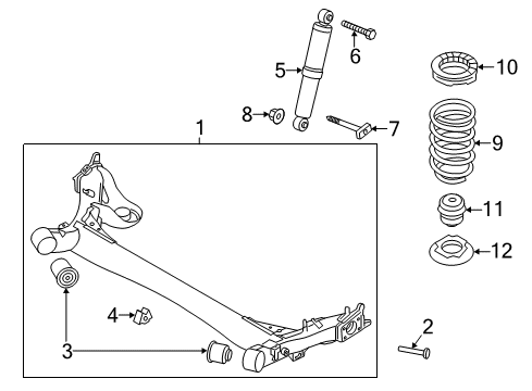 2015 Hyundai Elantra GT Rear Suspension Torsion Axle Complete Diagram for 55100-A5600