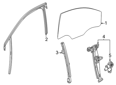 2020 Buick Encore GX Front Door Run Channel Diagram for 42744021