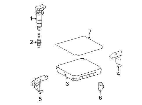 2006 Toyota Matrix Powertrain Control ECM Diagram for 89661-02D64