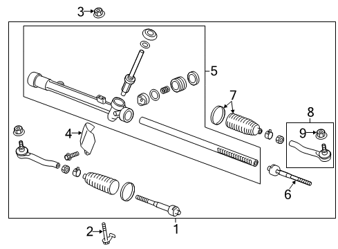 2017 Nissan Juke Steering Column & Wheel, Steering Gear & Linkage Gear & Linkage Diagram for 48001-3YN0A