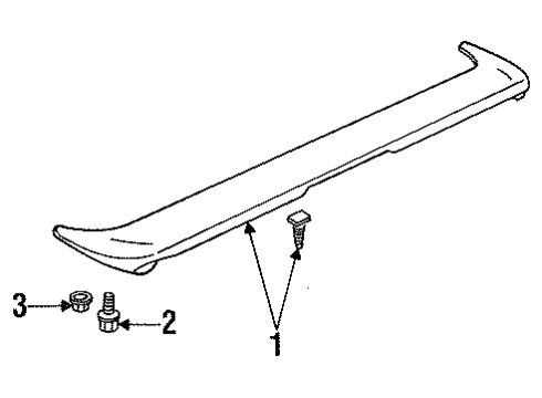 1993 Honda Accord Rear Spoiler Spoiler, Led Light Diagram for 08F02-SM4-0N002