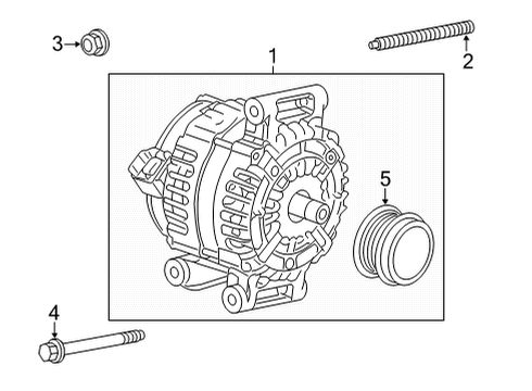 2017 Buick Encore Alternator Alternator Diagram for 42609193