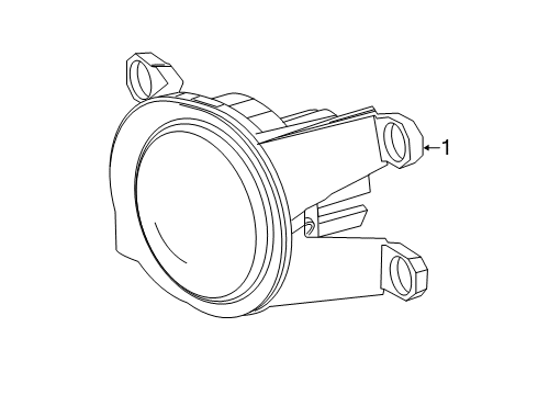 2021 Toyota C-HR Fog Lamps Fog Lamp Assembly Diagram for 81220-02190