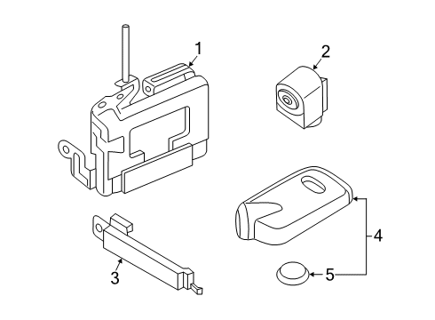 2019 Kia K900 Keyless Entry Components Smart Key Fob Diagram for 95440J6000