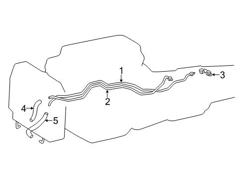 2005 Lexus LS430 Trans Oil Cooler Tube, Oil Cooler Outlet, NO.1 Diagram for 32922-50050