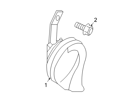 2010 Nissan Altima Horn Horn Complete-Electric Diagram for 25605-ZN50A