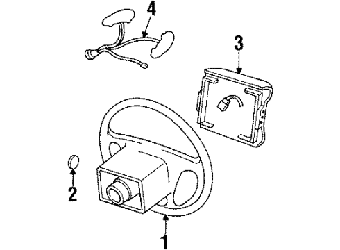 2000 Ford Windstar Cruise Control System Actuator Assembly Diagram for 1F2Z-9A825-AA