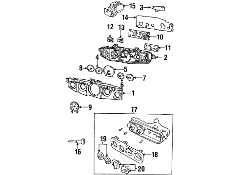 2001 Chrysler Prowler Switches Air Conditioner And Heater Control Diagram for 4815496AC