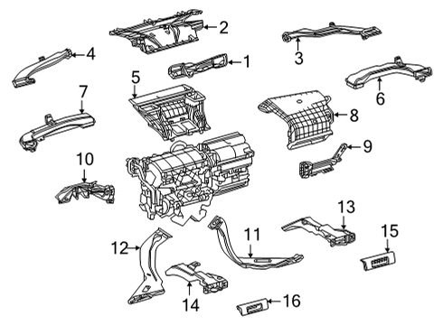 2022 Toyota Sienna Ducts Defroster Duct Diagram for 55972-08040