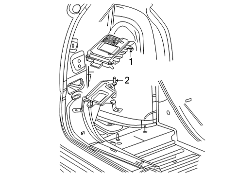 2021 Cadillac XT5 Electrical Components Mount Bracket Diagram for 84479280