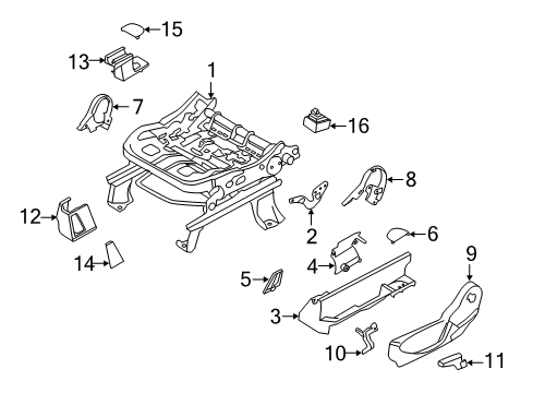 2015 Ford Escape Tracks & Components Valance Diagram for CJ5Z-7862187-AB