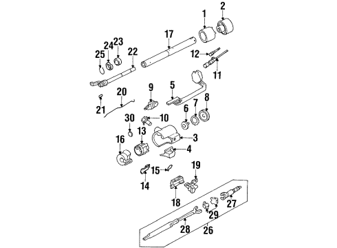 1992 GMC K2500 Switches Switch Asm-Rear Window Wiper & Washer Diagram for 15645348