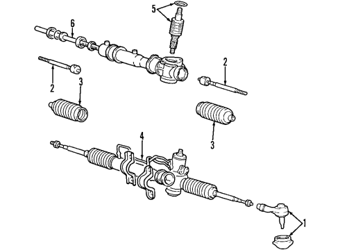 2009 Hyundai Tucson P/S Pump & Hoses, Steering Gear & Linkage Gear & Linkage Assembly-Power Steering Diagram for 57700-1F102