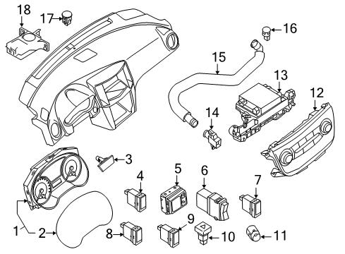 2014 Nissan Sentra Switches Ascd Cancel Switch Assembly Diagram for 25300-3JA0A