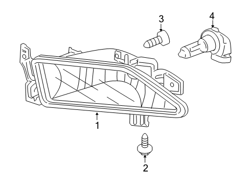 2007 Honda Pilot Bulbs Foglight Unit, Passenger Side Diagram for 33901-S9V-A11