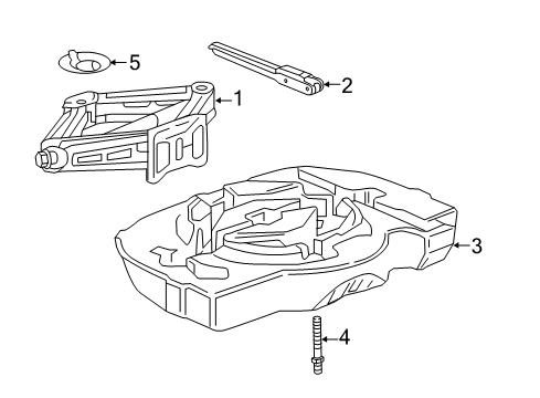 2016 Chevrolet Cruze Jack & Components Spare Retainer Diagram for 13369985