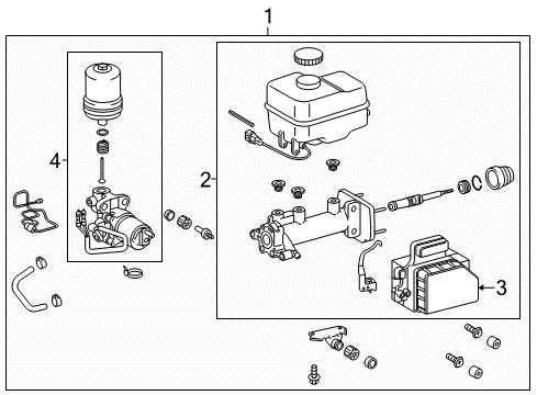 2012 Toyota Tacoma Hydraulic System Master Cylinder Diagram for 47025-04081