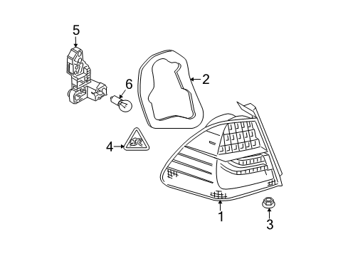 2011 BMW 328i Bulbs Rear Light In The Side Panel, Left Diagram for 63217289435