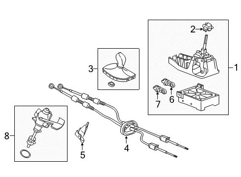 2015 Buick Verano Manual Transmission Shift Control Cable Diagram for 24268749