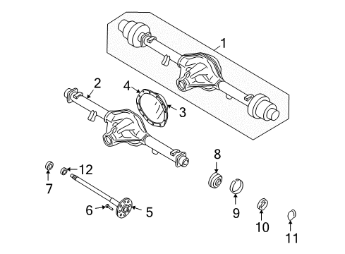 1998 GMC Savana 2500 Axle Components - Rear Stud, Rear Wheel Diagram for 12338057