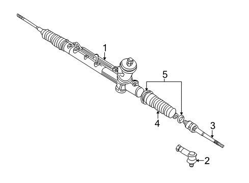 2004 Ford Escape Steering Column & Wheel, Steering Gear & Linkage Gear Assembly Diagram for 3L8Z-3504-DARM