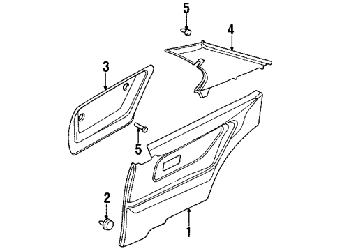 1997 BMW 318ti Interior Trim - Quarter Panels Trim Panel Column, Rear Right Diagram for 51438189198