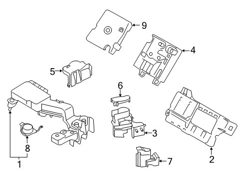 2022 BMW X7 Electrical Components Pos.Battery Term.Power Dist.Box Emars Diagram for 61149339834