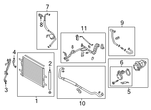 2019 Hyundai Kona Electric Air Conditioner Suction & Liquid Pipe Diagram for 97761K4100