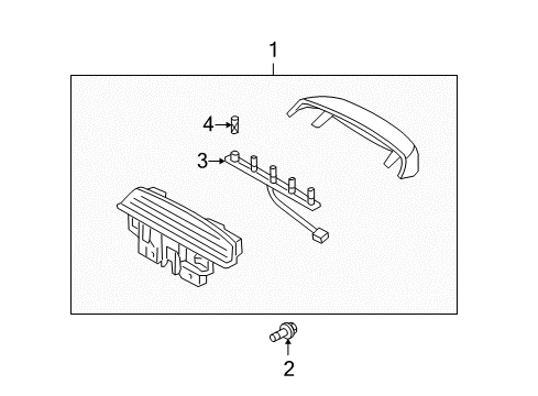 2005 Kia Rio Bulbs Holder & Wiring Assembly Diagram for 92750FD500