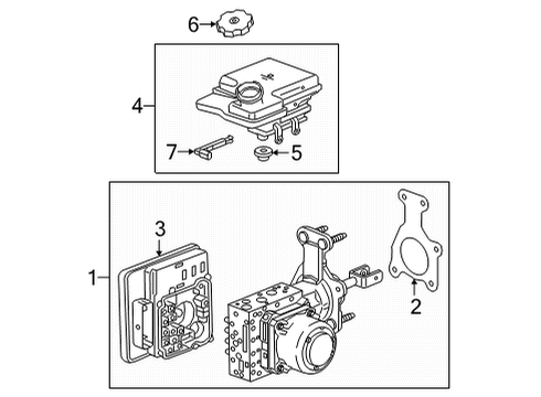 2021 Cadillac Escalade Hydraulic System Master Cylinder Diagram for 84926394