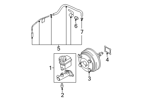 2008 Hyundai Sonata Hydraulic System Booster Assembly-Brake Diagram for 59110-3K401