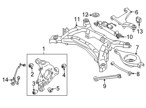 2007 Infiniti G35 Rear Suspension Components, Lower Control Arm, Upper Control Arm, Stabilizer Bar DAMPER Assembly-Dynamic, Rear SUSP Diagram for 55490-JK00C