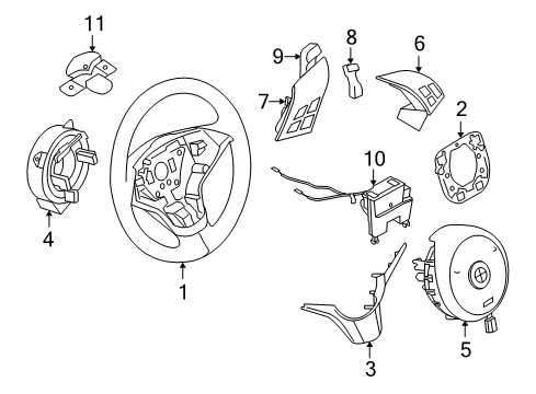 2005 BMW 645Ci Steering Column & Wheel, Steering Gear & Linkage Rocker-Type Shift Lever, Left Diagram for 61316956277