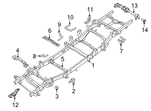 2017 Ram 1500 Frame & Components CROSMEMBE-Transmission Diagram for 68191593AA