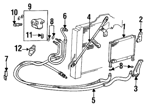 1993 Cadillac Eldorado Senders Cooler Line Diagram for 19260506