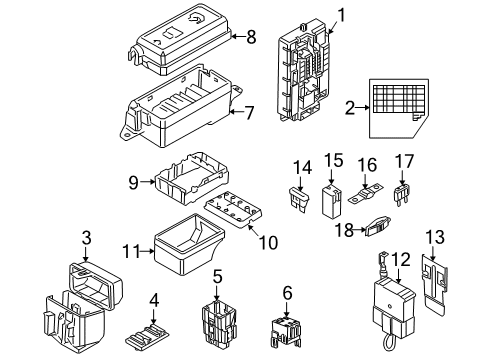 2015 Mini Cooper Fuse & Relay Relay, Make Contact, Black Diagram for 61366901469