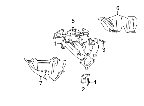 2009 Chrysler PT Cruiser Exhaust Manifold Stud-Double Ended Diagram for 6506423AA