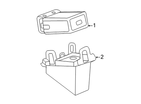 2022 Chevrolet Trailblazer Electrical Components Mount Bracket Diagram for 42602155