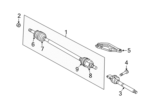 2018 Kia Sportage Drive Axles - Front Boot Kit-Front Axle Differential Side Diagram for 49542-D9130