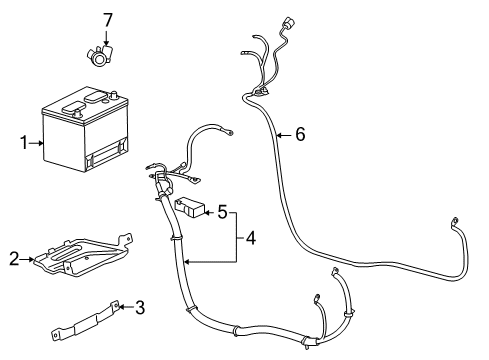 2006 Chevrolet Impala Battery Positive Cable Cover Diagram for 88988167