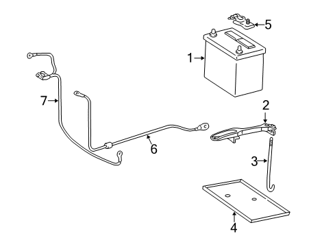 2005 Toyota Land Cruiser Battery Negative Cable Diagram for 82125-60580
