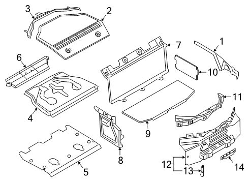 2020 BMW i8 Interior Trim - Rear Body DIVIDING ELEMENT Diagram for 51477494234