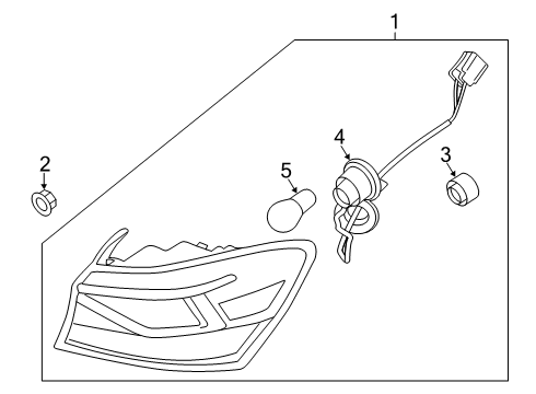 2019 Kia Forte Bulbs Rear Holder & Wiring Diagram for 92491M7000