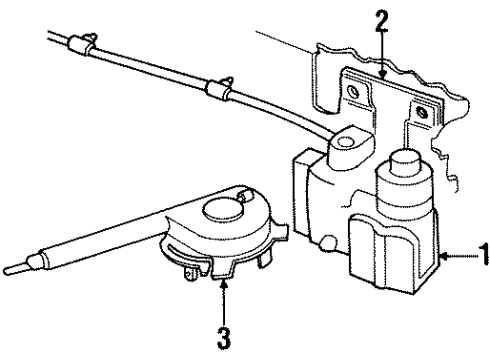 1997 Ford Windstar Cruise Control System Actuator Assembly Diagram for F58Z9A825A