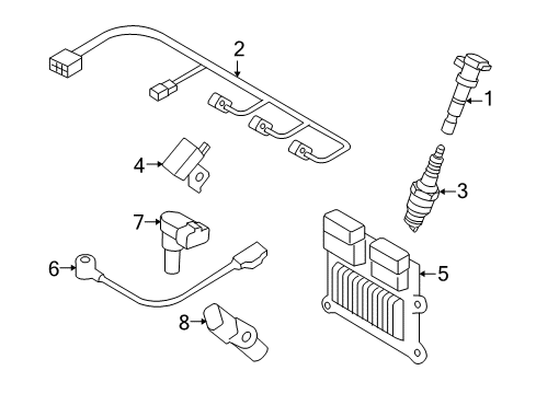 2008 Hyundai Sonata Powertrain Control Engine Control Module Unit Diagram for 39110-3C764